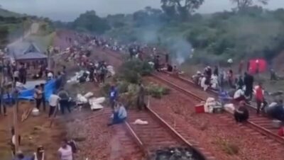 MST bloqueia ferrovia e prejudica transporte de cargas e passageiros entre Maranhão e Pará