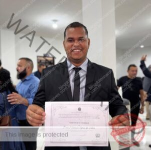 Vereador eleito JOÃO MARCOS é diplomado pela Justiça Eleitoral para legislar na Câmara Municipal de Timbiras