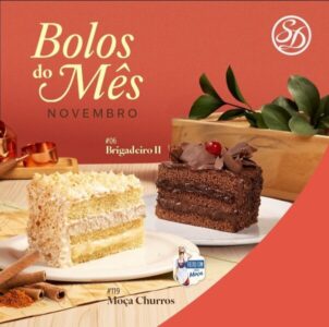 Bolos Moça®️ Churros e Brigadeiro II ganham desconto em novembro na Sodiê Doces