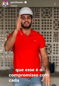 Como um excelente arquiteto, o prefeito Gentil Neto visita as obras de Caxias “in loco” de Caxias…
