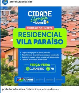 Limpeza total!!! Gentil Neto não para e a limpeza do Residencial Vila Paraíso “in loco” não deixando uma pedra no caminho…