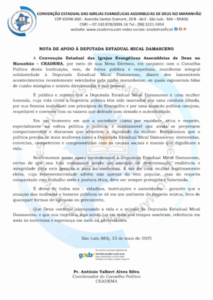 CEADEMA emite nota de apoio à deputada Mical Damasceno e repudia ataques misóginos