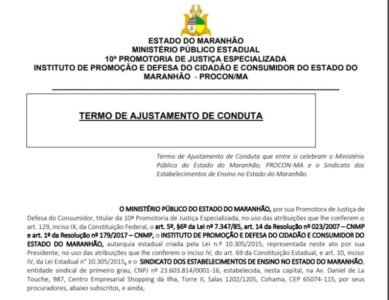 Absurdo! Escolas particulares tentam dar “zignal” na Assembleia e assinam “TAC”, com o MP