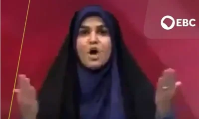 TV estatal iraniana bombardeada por Israel nesta segunda-feira durante transmissão ao vivo