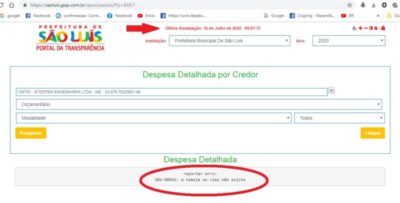 Após operação da PF, prefeito Edivaldo mandou dar “tilt” no Portal da Transparência