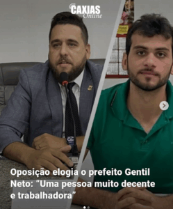 Até a oposição elogia a gestão de Gentil Neto em Caxias…