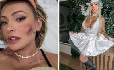 VÍDEO: Andressa Urach tem rosto cortado após cuspir em Juju Ferrari