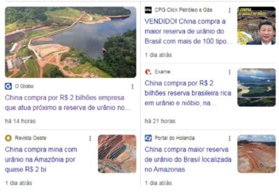 É FAKE: China não comprou reserva de urânio no Brasil