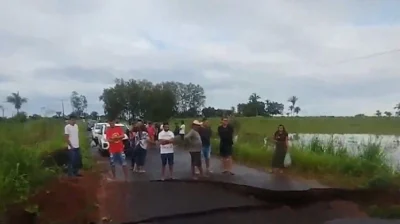 Trecho da MA-326 rompe após forte chuva e interdita tráfego entre Lago Verde e Conceição do Lago-Açu