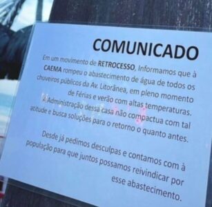 CAEMA corta abastecimento em pontos de chuveiros públicos da Litorânea