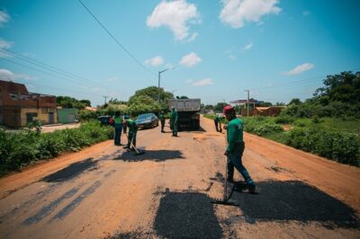 Tapa-buraco: 360 toneladas de asfalto foram usadas na manutenção de ruas em Timon
