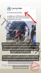 Deputado Francisco Nagib é chamado de “moleque” e “Zé Ruela” após divulgar fake news nas redes sociais