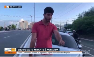 Pré-candidato a vereador em Raposa parte para cima de equipe da TV Mirante