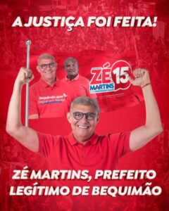 Vitória nas urnas e na justiça: Zé Martins enterra oposição e é oficialmente o novo prefeito de Bequimão