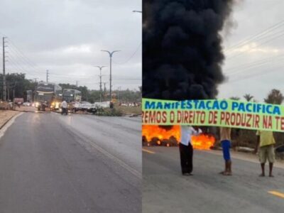 Manifestantes bloqueiam trechos de rodovias federais no Maranhão
