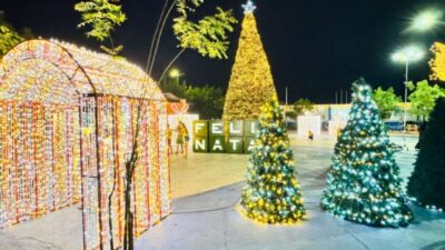Decoração de Natal de Santa Rita encanta moradores