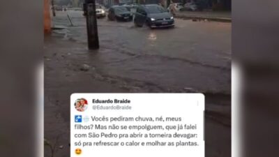 Braide “brinca” com drama de ludovicenses que padecem nas chuvas