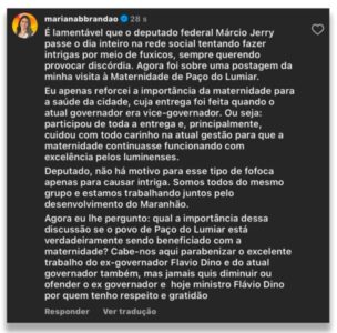 Márcio Jerry leva “mijada pública” de vice-prefeita