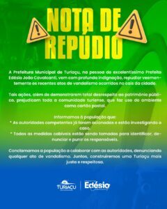 Prefeitura de Turiaçu emite nota de repúdio contra atos de vandalismo no Cais da cidade