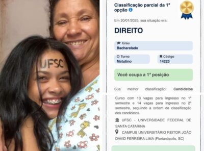 Jovem da zona rural de Olinda Nova do MA passa em primeiro lugar para o curso de Direito da Universidade Federal de Santa Catarina