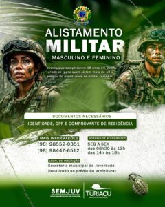 Secretaria de Juventude de Turiaçu promove alistamento militar masculino e feminino