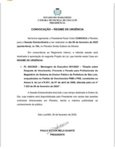 Câmara terá sessão para votar reajuste dos professores nesta quinta-feira (6)
