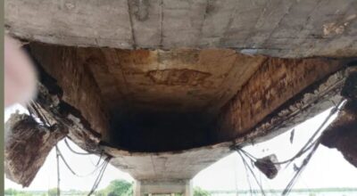 Imagens mostram a situação crítica da ponte sobre o Rio Pindaré