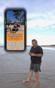 Fred Campos viraliza nas redes sociais ao reagir a vídeo do prefeito de Sorocaba e convida para conhecer a Praia Olho de Porco em Paço do Lumiar.