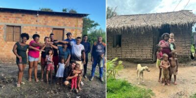 Moradores se unem e constróem casa para mãe com sete filhos em Olinda Nova do Maranhão