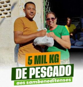 Prefeito Wallas Rocha segue tradição e distribui cinco toneladas de pescado em São Benedito do Rio Preto