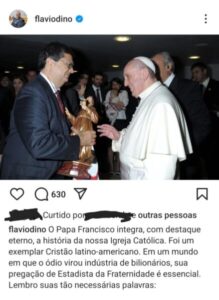 Políticos e autoridades maranhenses lamentam morte do Papa Francisco
