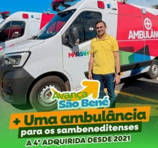 São Benedito do Rio Preto ganha mais uma ambulância e 1km de pavimentação
