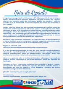 Prefeitura de Pinheiro emite nota de repúdio e esclarecimento, sobre episódio de violência praticado por torcedores durante partida do JEP’S