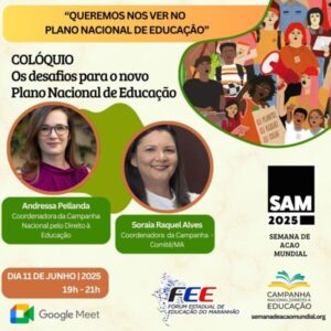 Educação em Foco: Semana de Ação Mundial 2025 convoca sociedade para lutar por um PNE ousado e sem retrocessos