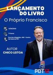 Chico Leitoa lança livro “O Próprio Francisco” nesta sexta-feira em São Luís