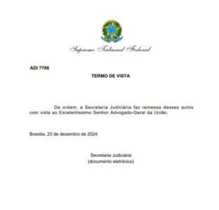 STF manda, de novo, processo da Alema para a AGU…