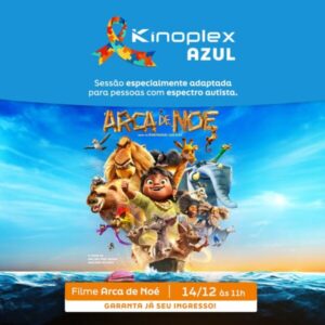 Kinoplex Azul: sessão adaptada para crianças e jovens no espectro autista deste mês irá exibir ‘’Arca de Noé’’