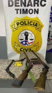 Timon e Parnarama :Operação da polícia conduz suspeito de comercializar armas de fogo