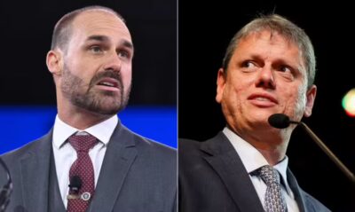 A irritação de Eduardo Bolsonaro com Tarcísio por causa de Moraes