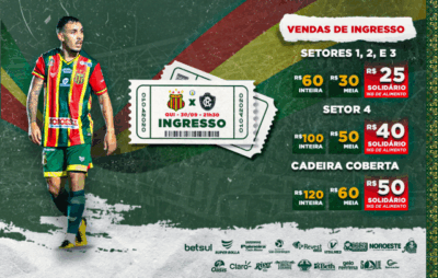 Ingressos para Sampaio x Remo: preços e locais de venda
