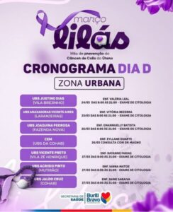 Buriti Bravo promove ação do Março Lilás com foco na prevenção ao câncer de colo do útero