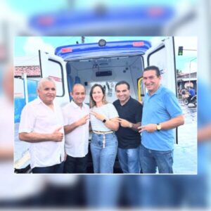 Aluízio Santos, Josimar e Detinha entregam ambulância em Tutóia com menos de 30 dias de gestão de Viriato