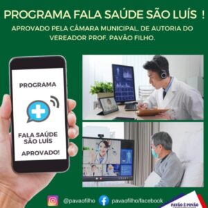 Câmara Municipal aprova projeto de lei de Pavão Filho que cria programa “Fala Saúde São Luís”