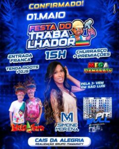 Festa do Trabalhador em São Luís com Simone Morena no Cais da Alegria