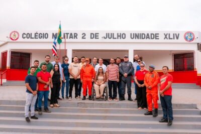 Tuntum recebe visitas dos comandantes da PM e CB
