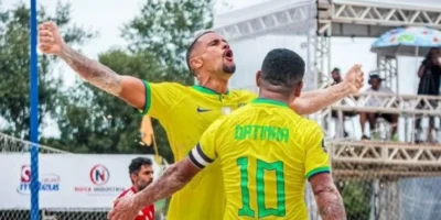 Brasil goleia Argentina em desafio do Beach Soccer nos Lençóis Maranhenses