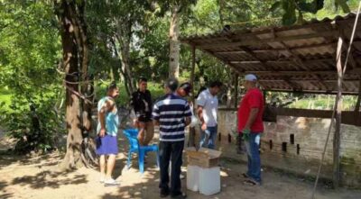 Secretaria de Agricultura leva ação para a comunidade católica Maranathá, Fazenda do Amor Misericordioso em Pinheiro