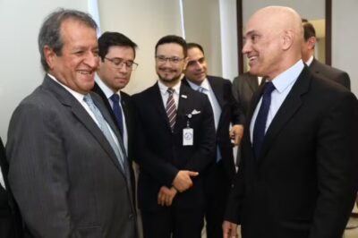 A amistosa reunião entre Valdemar e Alexandre de Moraes