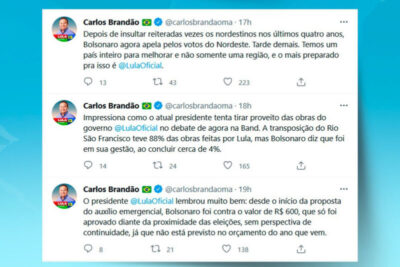 “BOLSONARO APELA PELO VOTOS DO NORDESTE”, DECLARA BRANDÃO SOBRE POSTURA DO PRESIDENTE EM DEBATE