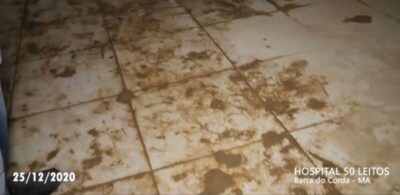 Chuva alaga hospital de 50 leitos em Barra do Corda durante noite de natal